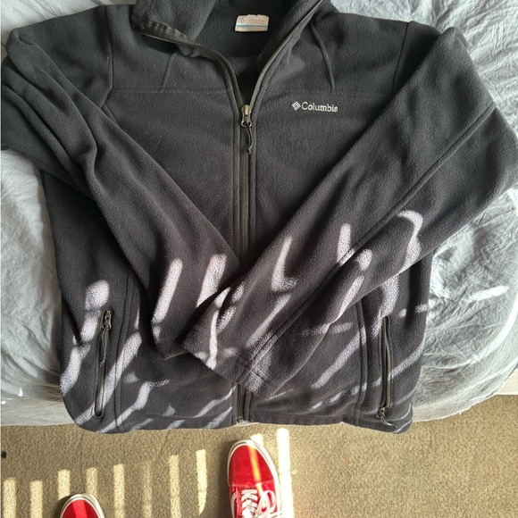 men columbia fleece steens 2.0 jacket xs Black NWOT Double Pockets Zip Comfy War - Picture 5 of 13